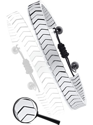 Tesbih Atölyesi Sertifikalı Gümüş Renk Çavuş Hematit Taşı Bileklik