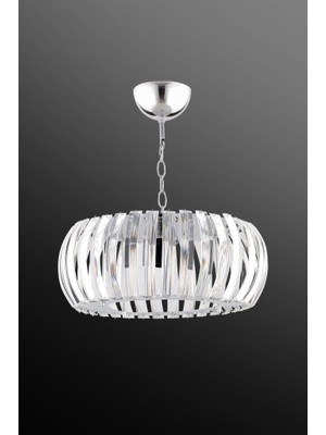 Istanbul Avize Venüs Sarkıt Gümüş 30 cm Tesisatlı Kristal Taşlı Avize
