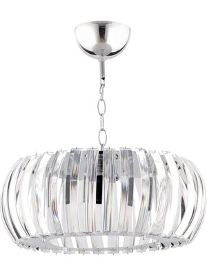 Istanbul Avize Venüs Sarkıt Gümüş 30 cm Tesisatlı Kristal Taşlı Avize