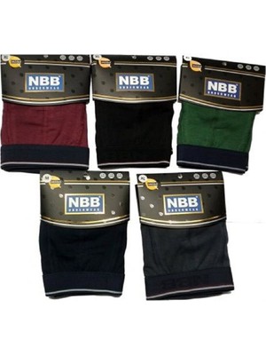 Nbb 735 Modal Erkek Boxer Koyu Çok Renkli  Abani Classic 5’li Paket