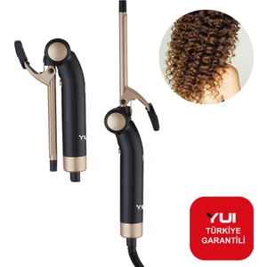 KB3038 Afro Dalga 9 Mm. Kıvırcık Saç Maşası Seramik Plaka Katlanabilir Maşa (Yui Türkiye Garantili)