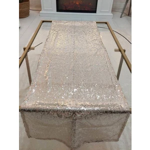 Körfez Kırlent Pul Payetli 3mm Ince Pullu Runner 40 x 120 cm