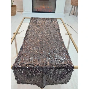 Körfez Kırlent Pul Payetli 6mm Armut Gözyaşı Runner 40 x 120 cm
