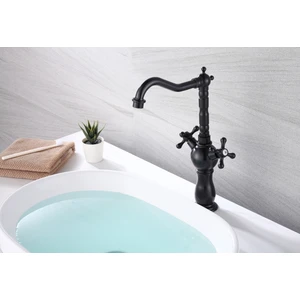 Hesaplı Çarşım Pirinç Rustik Siyah Çanak Lavabo Bataryası