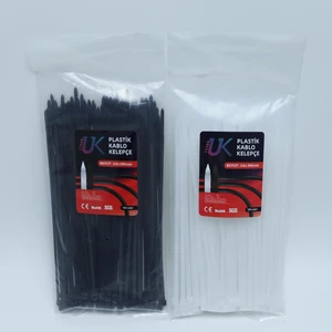 Uk Plastik Kablo Bağı Plastik Kelepçe Cırt Klips 3.6X200MM 100 Adet