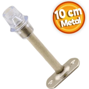 Kapı Stoperi Tamponu 10 cm Krom Metal Vidalı Kapı Stopu Silikonlu