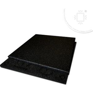 Motive Rubber Soğuk Press 100X100 cm 2 cm Siyah Fitness Kare Kauçuk Zemin
