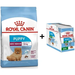 Royal Canin Mini Indoor Puppy Köpek Maması 1,5 kg + 12 Adet Yaş Mama