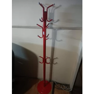 Met Metal Ayaklı Elbise Askısı Portmanto Kırmızı