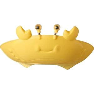 Danxin Store Duş Başlığı Yengeç Şekli Duş Banyo Koruması Çocuklar Için Sevimli Ayarlanabilir Su Geçirmez Vizör Şapkası (Yurt Dışından)