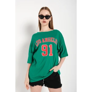 Kadın Los Angeles 91 Baskılı Oversize Tişört