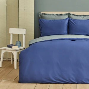 Karaca Home Basic Petrol-Lacivert %100 Pamuk Çift Taraflı Çift Kişilik Nevresim Takımı