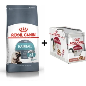 Royal Canin Hairball Care Kedi Maması 2 kg + 12 Adet Yaş Mama