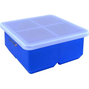 Gurme Chef Çok Amaçlı Silikon 4'lü Küp Kapaklı Buzluk, Koyu Mavi