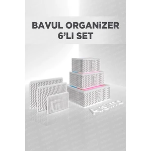 6'lı Valiz Düzenleyici Set- Çizgili