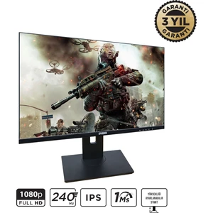 Gaming SG-24240P 24" 1ms 240Hz IPS Full HD Pivot Oyuncu Monitörü