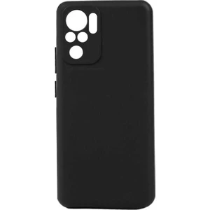 Case 4U Xiaomi Redmi Note 10 / Redmi Note 10S Kılıf Kamera Korumalı Mat Renkli Yumuşak Kalın Sağlam Silikon Kılıf Biye Siyah
