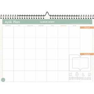 Süresiz Aylık Planlayıcı - Minimal Desenli