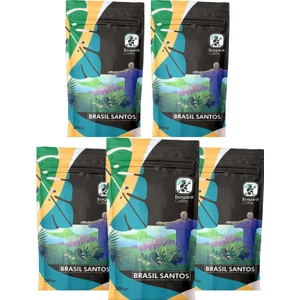 Bongardi Coffee 5X200 gr Santos Yöresel Set 1 kg Filtre Kahve Makinesi Uyumlu