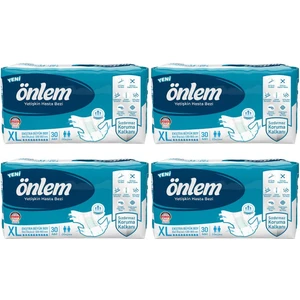 Yetişkin Hasta Bezi Ekstra Büyük Boy XL 30 Adet x 4 Paket