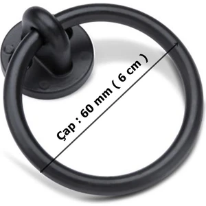 Halka Sarkaç Mobilya Kulp Düğme Sandalye Arkası Süs Çap 60 mm