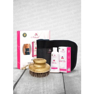 Ssnatural Nano Termal Korse,strawberry Özlü Inceltici Sıkılaştırıcı  Giderici Vücut Masaj Jeli 250 ml ve Hassas Ciltler Için Özel Bambu Atkılı Fırçası