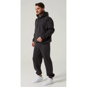 Amor Man Kapüşonlu %100 Pamuk 3 Iplik Şardonlu Tam Kışlık Oversize Erkek Eşofman Takımı