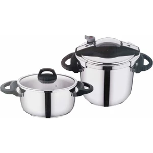 Twist Cook 4+7 Litre Düdüklü Tencere Seti Siyah Gri TWC-1001