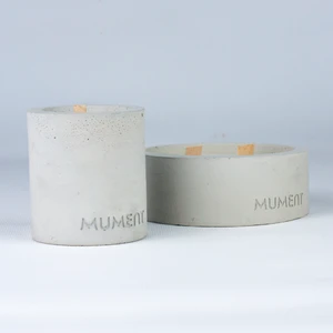 Conc Serisi Vanilya Kokulu Mum, Ikili Beton Mum Gri