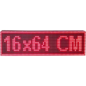 LED Tabela Kayan Yazı - 16X64CM - Kırmızı - Tek Yönlü