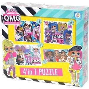 Laço Kids Puzzle Lol Omg Kızları 4 In 1 Çocuklar Için Yapboz