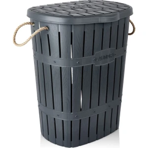 Plastik Bambu Kirli Çamaşır Sepeti
