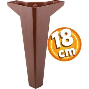 Sedir Lüks Mobilya Kanepe Sehpa Tv Ünitesi Konsol Koltuk Ayağı 18 cm Ahşap Desenli Kahverengi  Ayakları