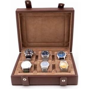 Deri Çoklu Saat Kutusu Watch Box 6'lı Saat Kutusu