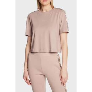 Logo Bantlı % 100 Pamuk Bisiklet Yaka Relaxed Fit Britney T Shirt Bayan T Shirt V3RI08I3Z14 G4Q9