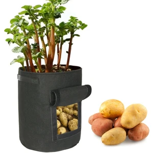 Simple Life Keçe Bitki Büyümek Çanta Dokunmamış Kumaş Patates Pot Sera Sebze Büyüyen Çanta Bahçe Büyümek Çanta Nemlendirici Dikey Aletler (Yurt Dışından)