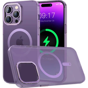 M.TK Moveteck Apple iPhone 12 Pro Uyumlu Kılıf Kamera Çıkıntlı Arkası Sert Pc Buzlu Saydam Ince Magsafe Renkli Kılıf