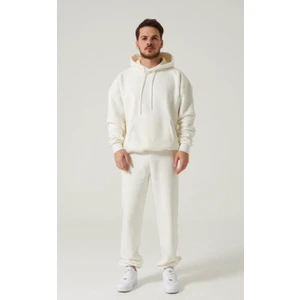 Amor Man Kapüşonlu 3 Iplik Şardonlu %100 Pamuk Oversize Tam Kışlık Erkek Eşofman Takımı