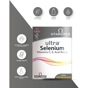 Selenium Açai Ekstresi, C ve E vitamini, Selenyum İçeren Takviye Edici Gıda 30 Tablet