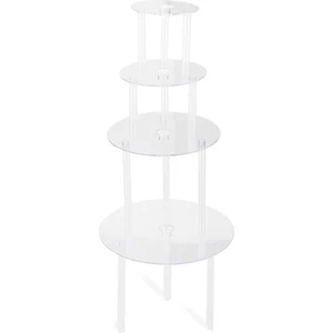 Kek Standı Kek Tabağı 4 Yeniden Kullanılabilir Kek Desteği, 12 Plastik Dübel Çubuklu Çok Katmanlı Kek Dekorasyonu Için Kek Destekleri (Yurt Dışından)