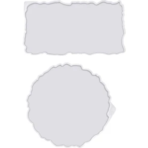 Parça Tepsi Silikon Kalıp Kiti Dıy El Sanatları Için Düzensiz Epoksi Reçine Tepsi Kalıpları (Dikdörtgen + Yuvarlak) (Yurt Dışından)