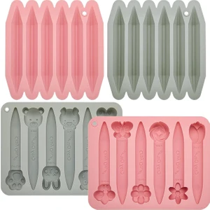 4 Paket Çeşitli Mum Boya Kalıp Boşlukları 3D Mum Boya Silikon Kalıp Üçgen Mum Boya Kalıp Silikon Çikolata Yapımı Kalıp (Yurt Dışından)
