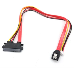 Sabit Sürücü Veri Güç Kaynağı Tümleşik Kablo Küçük 4pin Dişi ve Sata 3.0 Erkek - Sata 22PIN(7+15PIN) Veri Güç Kablosu (Yurt Dışından)