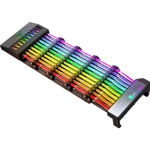 Jonsbo Psu Uzatma Kablosu Rgb Kanal Kapağı Gökkuşağı Köprüsü 24PIN Atx Kablosu Mod Senfoni Hattı, 5 V Gökkuşağı Rgb M/b Sync (Yurt Dışından)