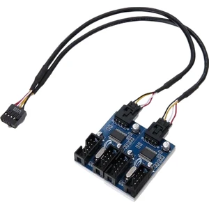 Anakart USB 9pin Header 1'den 4'e Splitter Port Çoğaltıcı 30CM Uzatma Kablosu (Yurt Dışından)