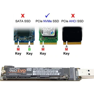 Nvme USB Adaptörü M.2 Nvme SSD USB 3.1 Adaptörü 10GBPS Usb3.1 Gen 2 M2 Nvme 2230 2242 2260 2280 SSD (Yurt Dışından)