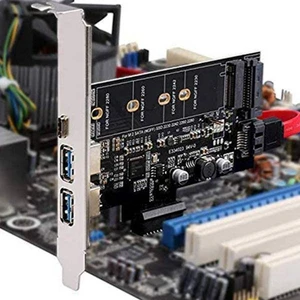 Çift USB 3.0 ve Type-C M.2 Pcıe Adaptörü M2 SSD Sata B Anahtarı Pcı-E 3.0 Dönüştürücü Yükseltici Kartı 2280 2260 2242 2230 Ngff (Yurt Dışından)