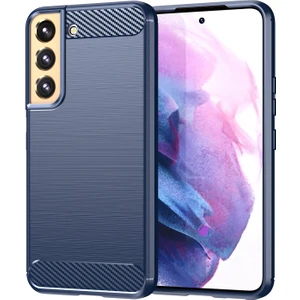 Samsung Galaxy S23 için kasa Anti-DROP Esnek TPU arka kapağı fırçalanmış karbon fiber doku cep u kasası Telefon Kılıfı (Yurt Dışından)