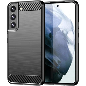 Samsung Galaxy S23 için kasa Anti-DROP Esnek TPU arka kapağı fırçalanmış karbon fiber doku cep u kasası Telefon Kılıfı (Yurt Dışından)