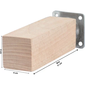 Ahşap Ağaç Mobilya Ünite Baza Koltuk Kanepe Ayağı Boy 11 cm En 4x4 cm